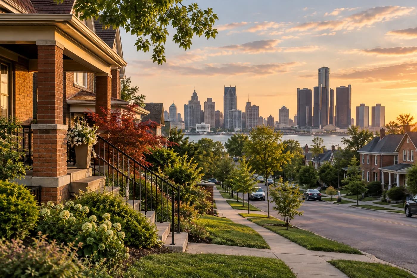 Detroit, Michigan cityscape